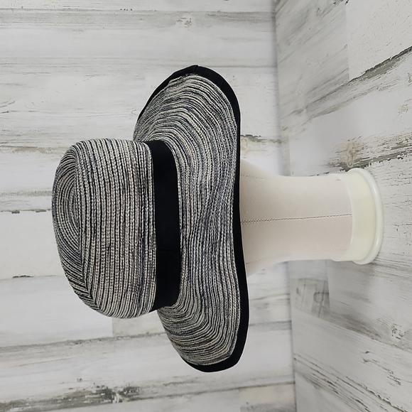 Solar Escape black blue cream tweed sun hat adjustable sun hat One Size - Picture 2 of 6